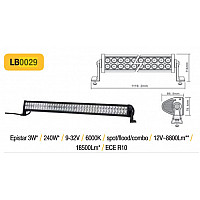 Lisävarusteinen LED ajovalo 240W (18500Lm) _ auto / lisävarusteet / tarvikkeet
