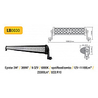 LED additional light 300W (23300Lm) _ car / accessories