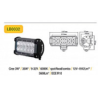 Lisävarusteinen LED ajovalo 36W (1912Lm) _ auto / lisävarusteet / tarvikkeet