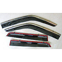 Adhesive windshield / deflector 4 pcs. black with chrome molding NISSAN JUKE 2010+ _ car / accessories
