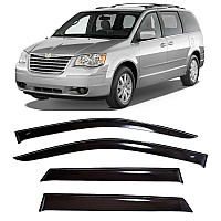 Adhesive windshield / Deflector 4 pcs. black CHRYSLER GRAND VOYAGER 2008+ _ car / accessories