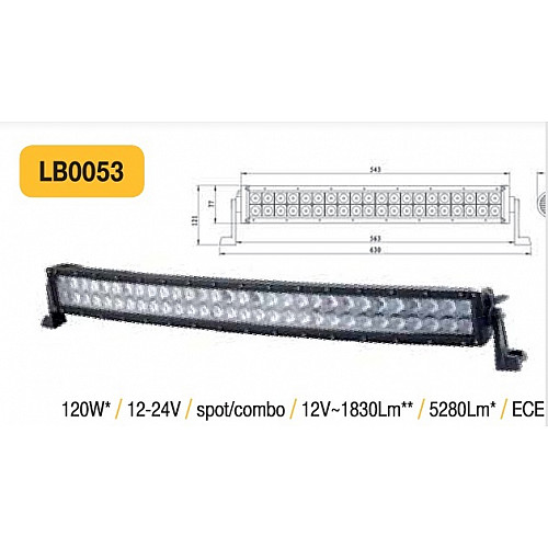LED additional light curved 120W (5258Lm) _ car / accessories