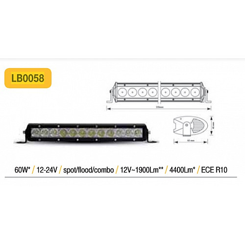 LED papildus lukturis 60W (1900Lm) _ AUTO / PIEDERUMI / AKSESUĀRI