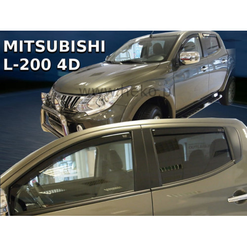 HEKO Ohjaimet / tuulilasi ikkunoihin 4 kpl. MITSUBISHI L200 DOUBLE CAB 2015+ _ auto / lisävarusteet / tarvikkeet